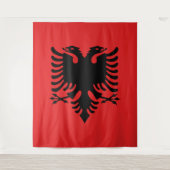vlag van Albanië Wandkleed (Voorkant)