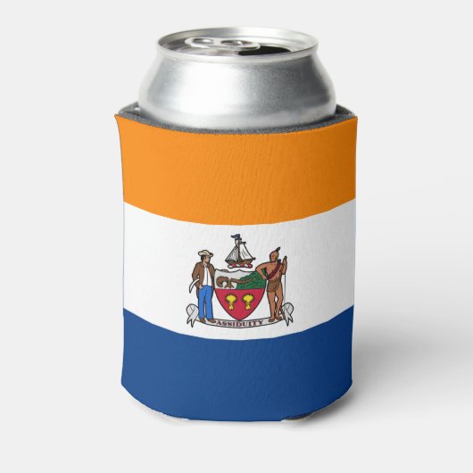 Vlag van Albany, New York Blikjeskoeler (Blikje Achterkant)