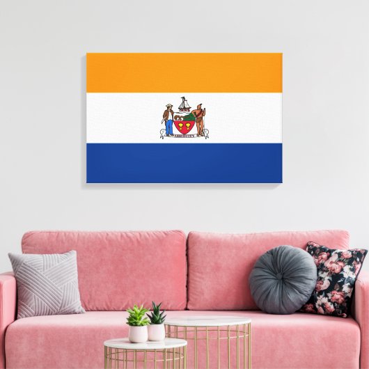 Vlag van Albany (New York) Canvas Afdruk (Insitu (Woonkamer))