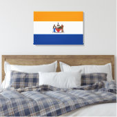 Vlag van Albany (New York) Canvas Afdruk (Insitu (Slaapkamer))