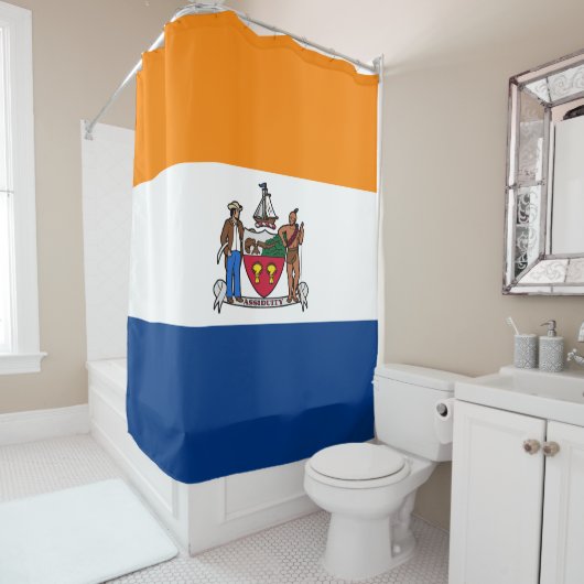 Vlag van Albany (New York) Douchegordijn (In situ)