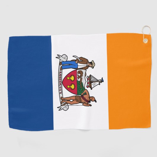 Vlag van Albany, New York Golfhanddoek (Horizontaal)