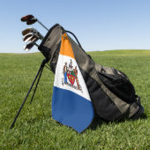 Vlag van Albany, New York Golfhanddoek (Groen)