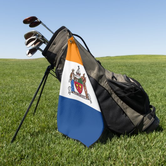 Vlag van Albany, New York Golfhanddoek (Groen)