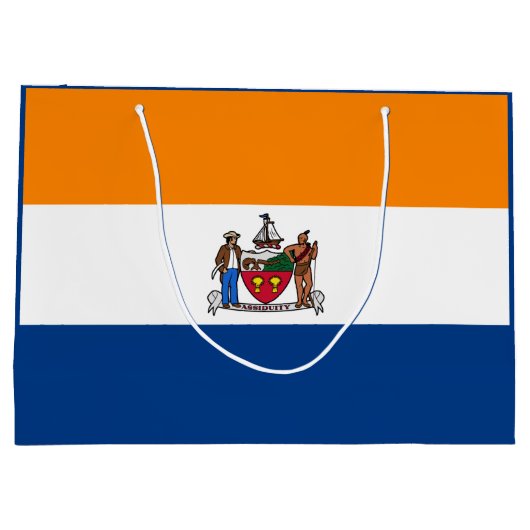 Vlag van Albany, New York Groot Cadeauzakje (Achterkant)