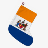Vlag van Albany (New York) Grote Kerstsok (Voorkant (Hangend))