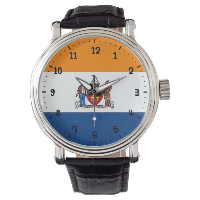 Vlag van Albany, New York Horloge (Voorkant)