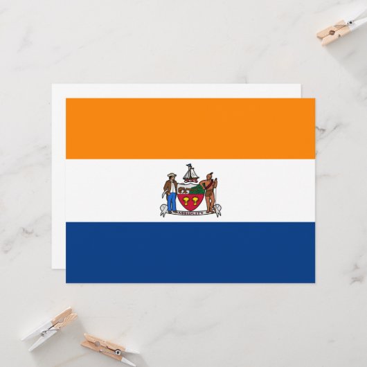 Vlag van Albany (New York) Kaart (Voorkant / Achterkant in situ)
