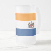 Vlag van Albany, New York Matglas Bierpul (Voorkant rechts)