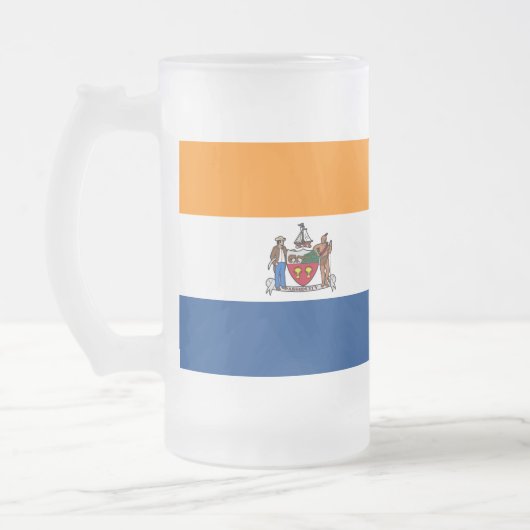 Vlag van Albany, New York Matglas Bierpul (Links)