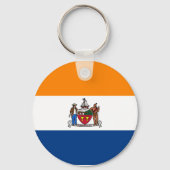 Vlag van Albany, New York Sleutelhanger (Voorkant)