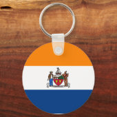 Vlag van Albany, New York Sleutelhanger (Voorkant)