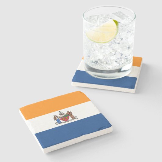 Vlag van Albany, New York Stenen Onderzetter (Zijkant)