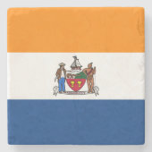Vlag van Albany, New York Stenen Onderzetter (Voorkant)