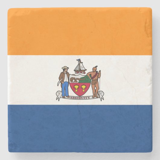 Vlag van Albany, New York Stenen Onderzetter (Voorkant)