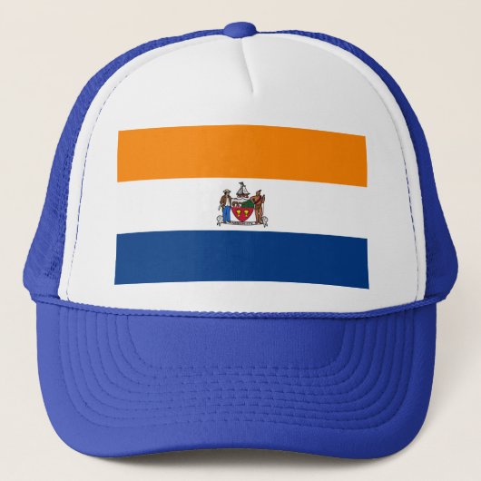 Vlag van Albany, New York Trucker Pet (Voorkant)
