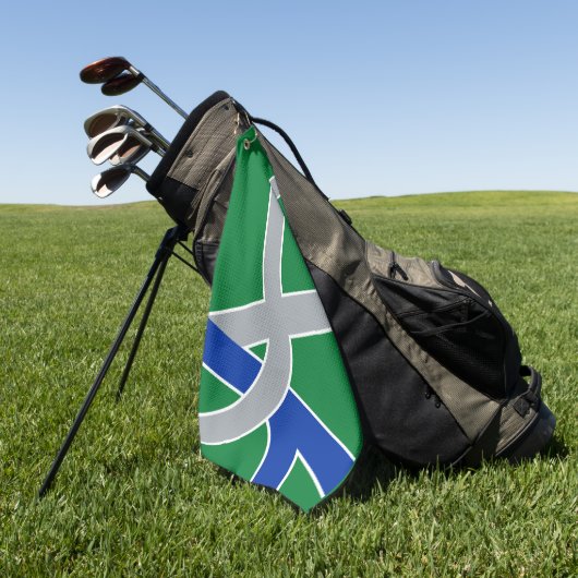 Vlag van Albany, Oregon Golfhanddoek (Groen)