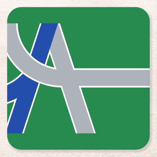 Vlag van Albany, Oregon Kartonnen Onderzetters (Voorkant)