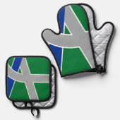 Vlag van Albany, Oregon Ovenwant & Pannenlap Set (Voorkant / Achterkant)