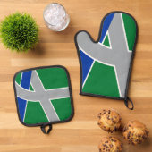 Vlag van Albany, Oregon Ovenwant & Pannenlap Set (Top down)