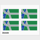 Vlag van Albany, Oregon Rechthoekige Sticker (Vel)