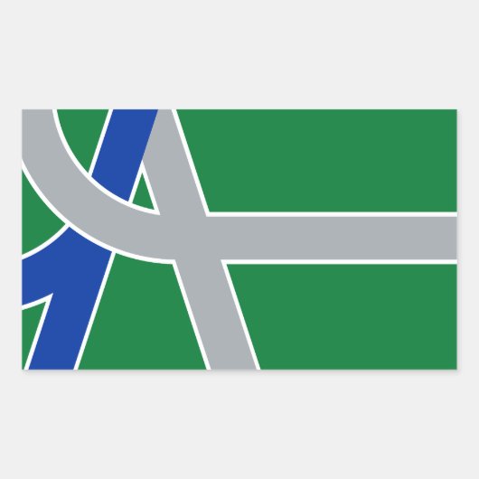 Vlag van Albany, Oregon Rechthoekige Sticker (Voorkant)