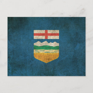 vlag van Alberta Briefkaart