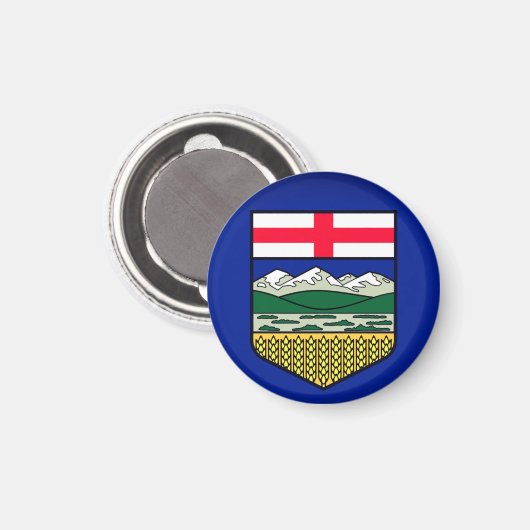 Vlag van Alberta - CANADA Magneet (Voorkant / Achterkant)