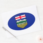 Vlag van Alberta - CANADA Ovale Sticker (Envelop)