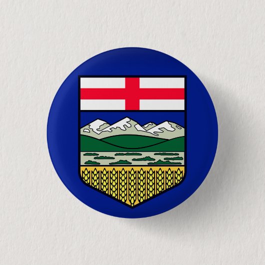 Vlag van Alberta - CANADA Ronde Button 3,2 Cm (Voorkant)
