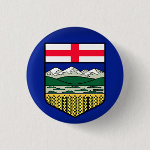 Vlag van Alberta - CANADA Ronde Button 3,2 Cm