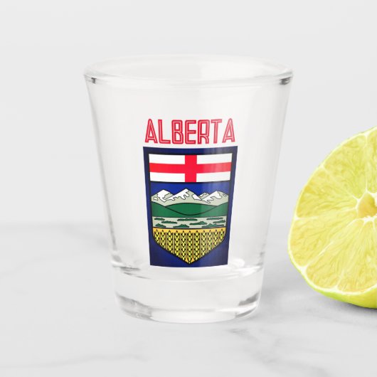 Vlag van Alberta - CANADA Shot Glas (Voorkant)
