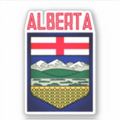 Vlag van Alberta - CANADA Sticker (Voorkant)