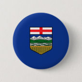 Vlag van Alberta Ronde Button 5,7 Cm (Voorkant)