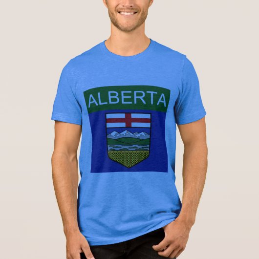 Vlag van Alberta Tri-Blend Shirt (Voorkant)