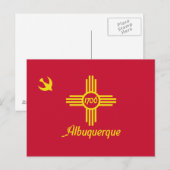 Vlag van Albuquerque, Briefkaart New Mexico (Voorkant / Achterkant)
