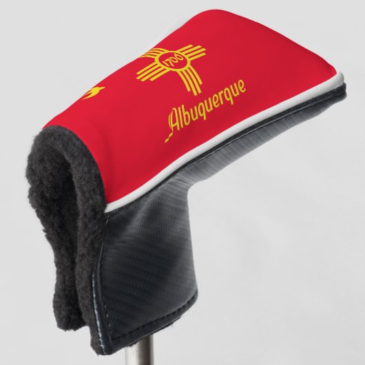 vlag van Albuquerque Golfheadcover (3/4 voorkant)