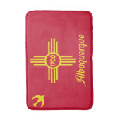 Vlag van Albuquerque, New Mexico Bath Mat (Voorkant Verticaal)