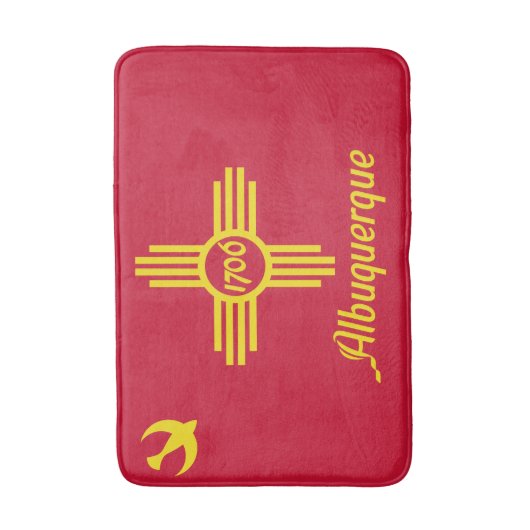 Vlag van Albuquerque, New Mexico Bath Mat (Voorkant Verticaal)