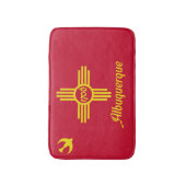 Vlag van Albuquerque, New Mexico Bath Mat (Voorkant Verticaal)