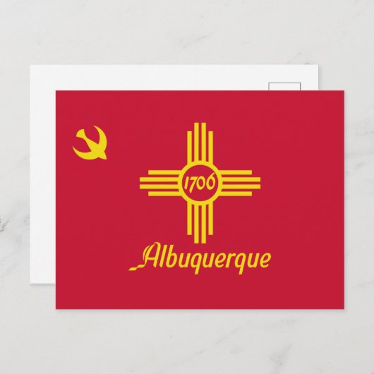 Vlag van Albuquerque (New Mexico) Briefkaart (Voorkant / Achterkant)