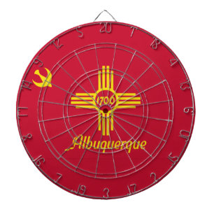 Vlag van Albuquerque, New Mexico Dart Board Dartbord