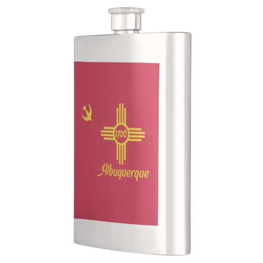 Vlag van Albuquerque, New Mexico Flask Flacon (Links)