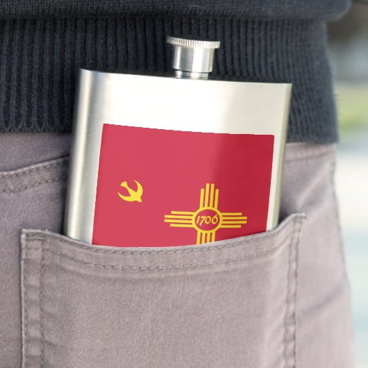 Vlag van Albuquerque, New Mexico Flask Flacon (Voorbeeld)
