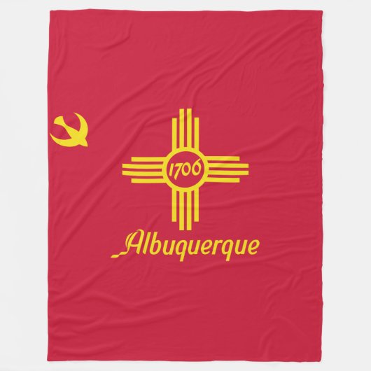 Vlag van Albuquerque, New Mexico Fleece Blanket (Voorkant)
