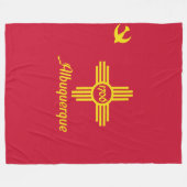 Vlag van Albuquerque, New Mexico Fleece Blanket (Voorkant (Horizontaal))