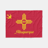 Vlag van Albuquerque, New Mexico Fleece Blanket (Voorkant (Horizontaal))