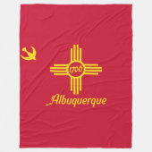 Vlag van Albuquerque, New Mexico Fleece Blanket Deken (Voorkant)