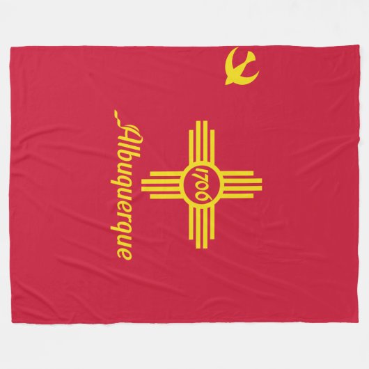 Vlag van Albuquerque, New Mexico Fleece Blanket Deken (Voorkant (Horizontaal))