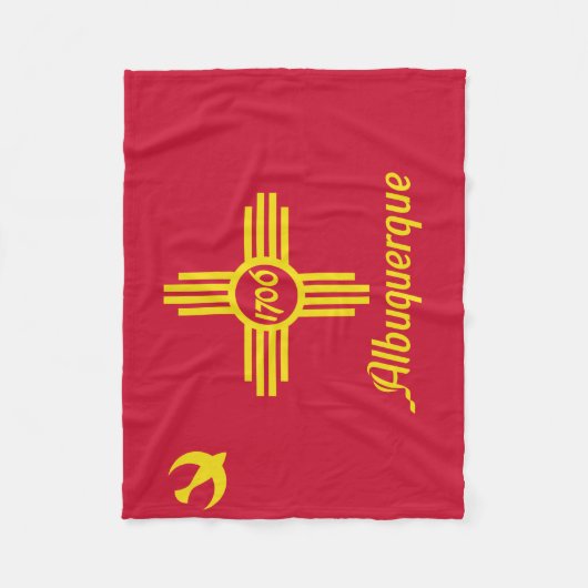 Vlag van Albuquerque, New Mexico Fleece Blanket Deken (Voorkant)